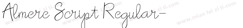Almere Script Regular字体转换
